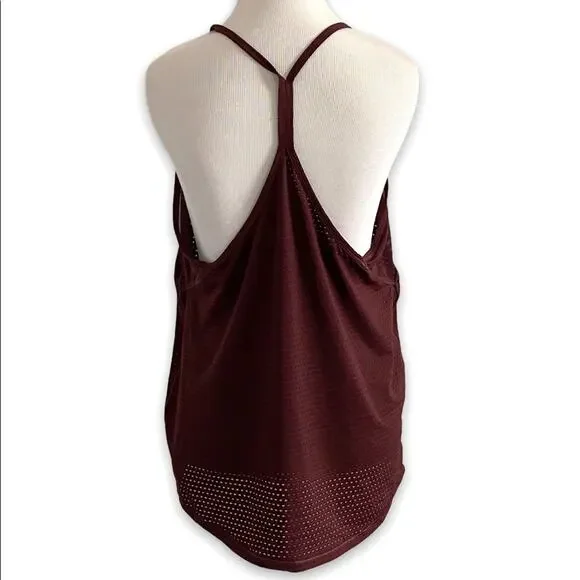 Athleta maroon burgundy racerback tank M - Picture 2 of 13